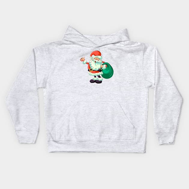 Happy Santa Kids Hoodie by koolteas